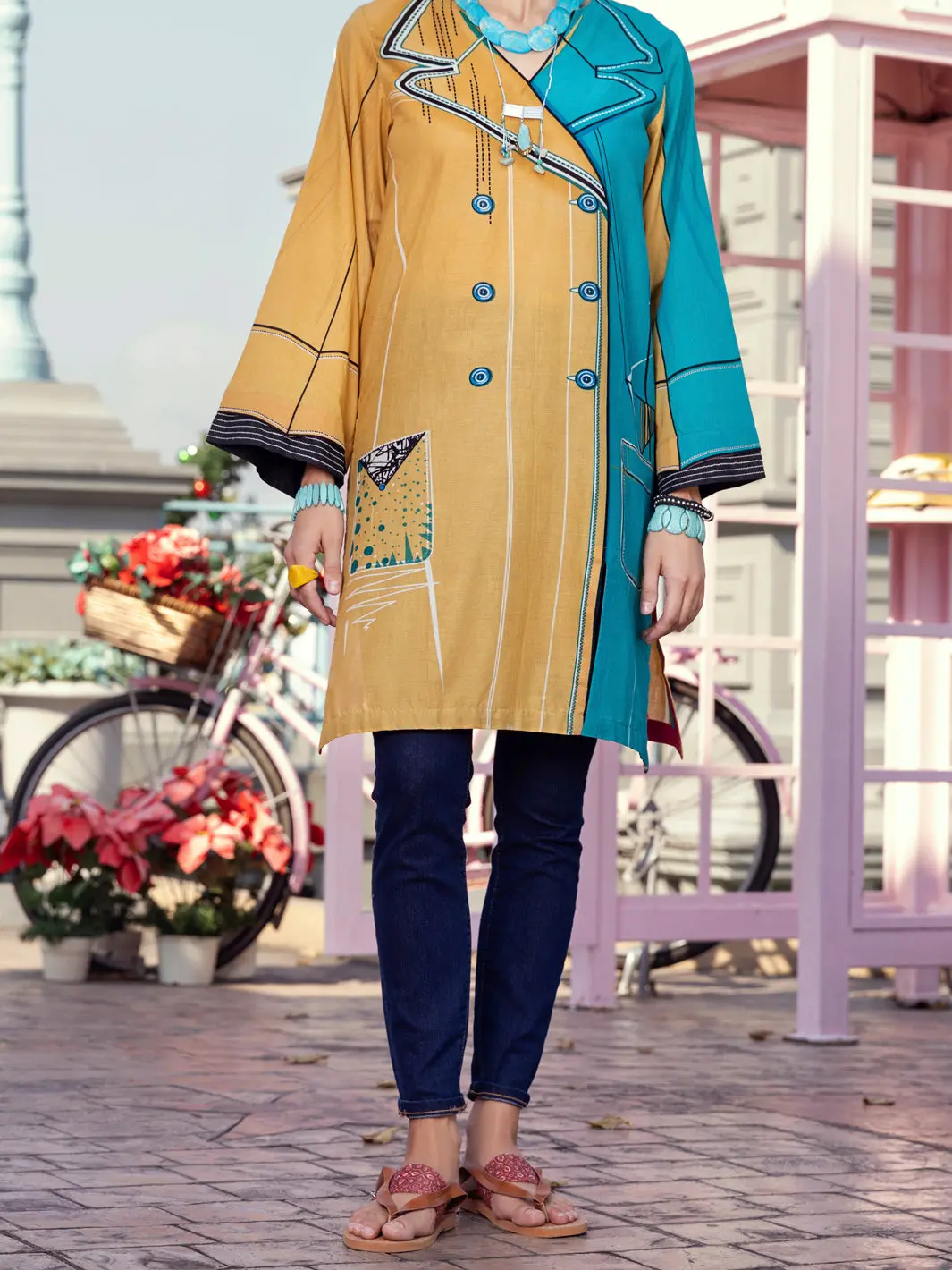 Mustard Lawn Tunic - Alp-Lk-1343 1