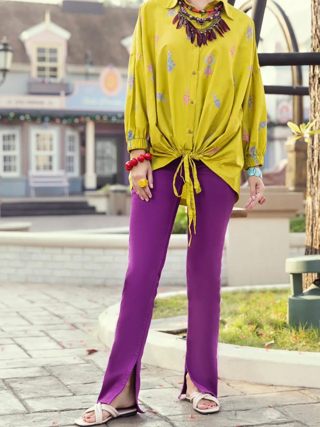 Lime Green Dobby Tunic - Alp-Lk-1356 1