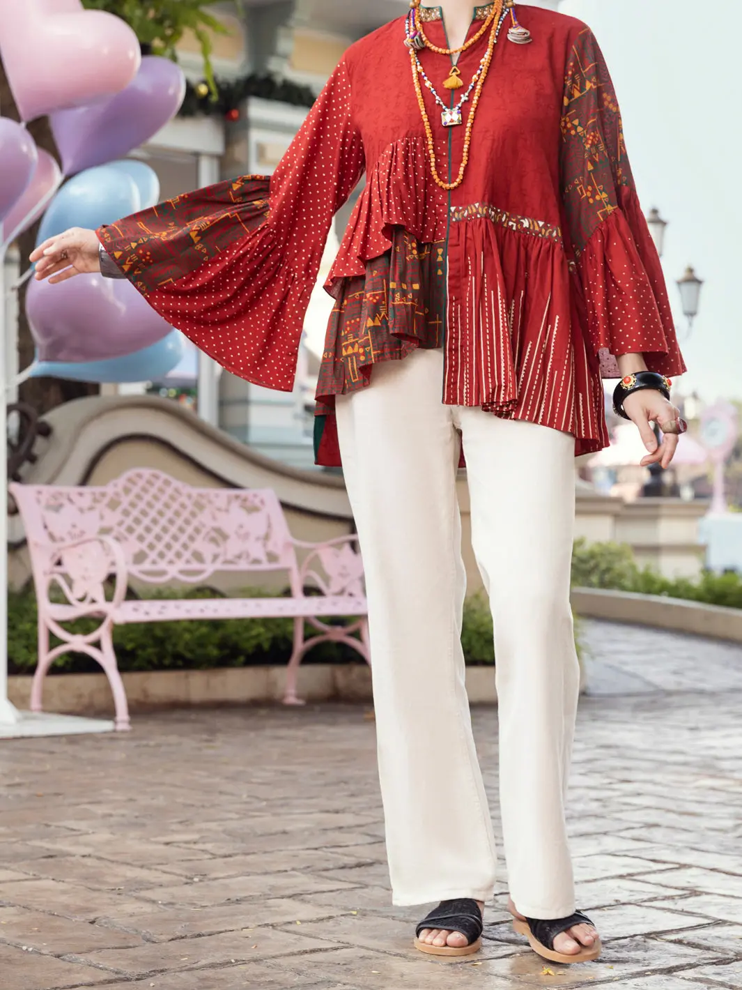 Red Dobby Tunic - Alp-Lk-1361 1