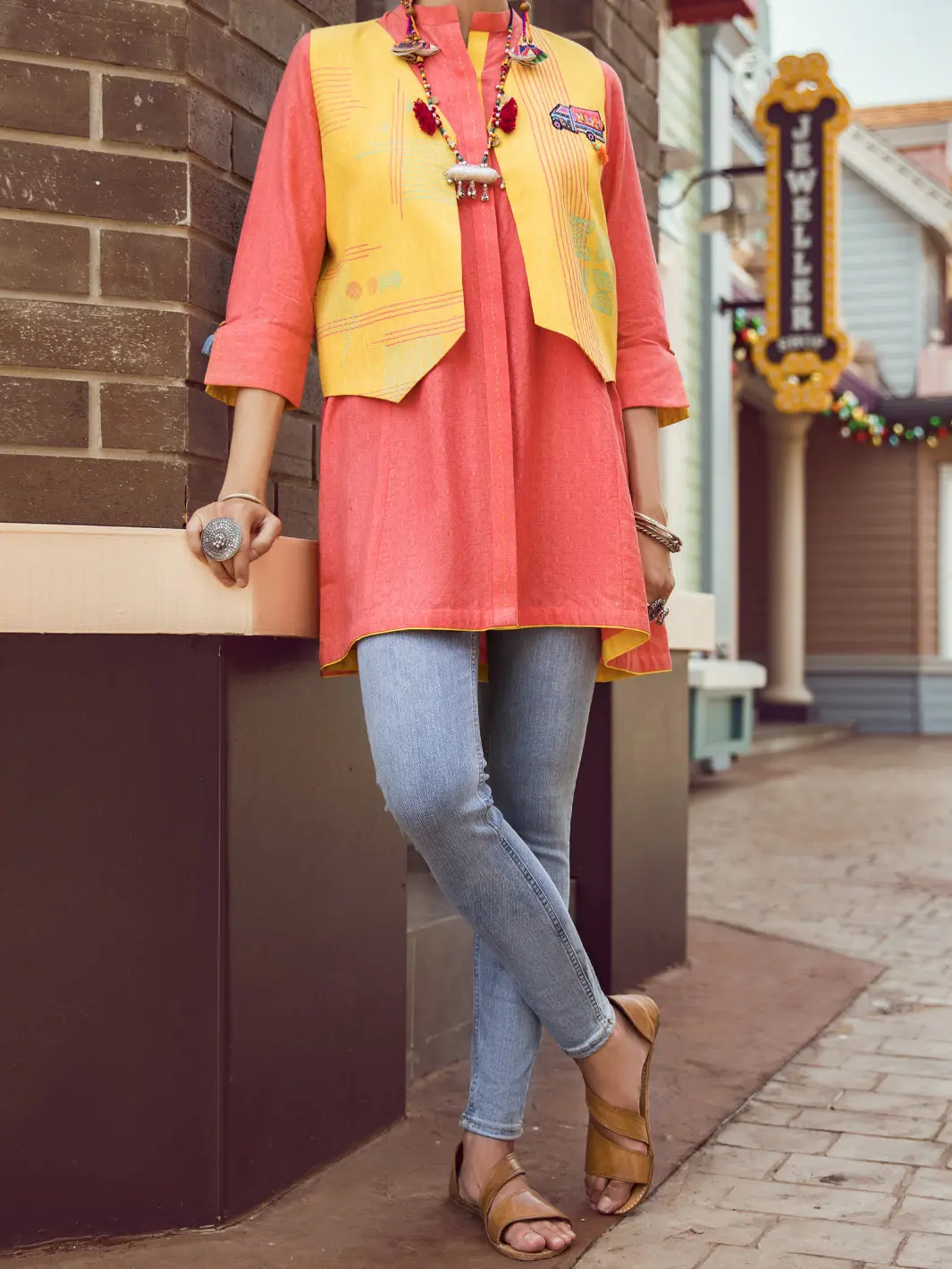 Pink Dobby Tunic - Alp-Lk-1363 1