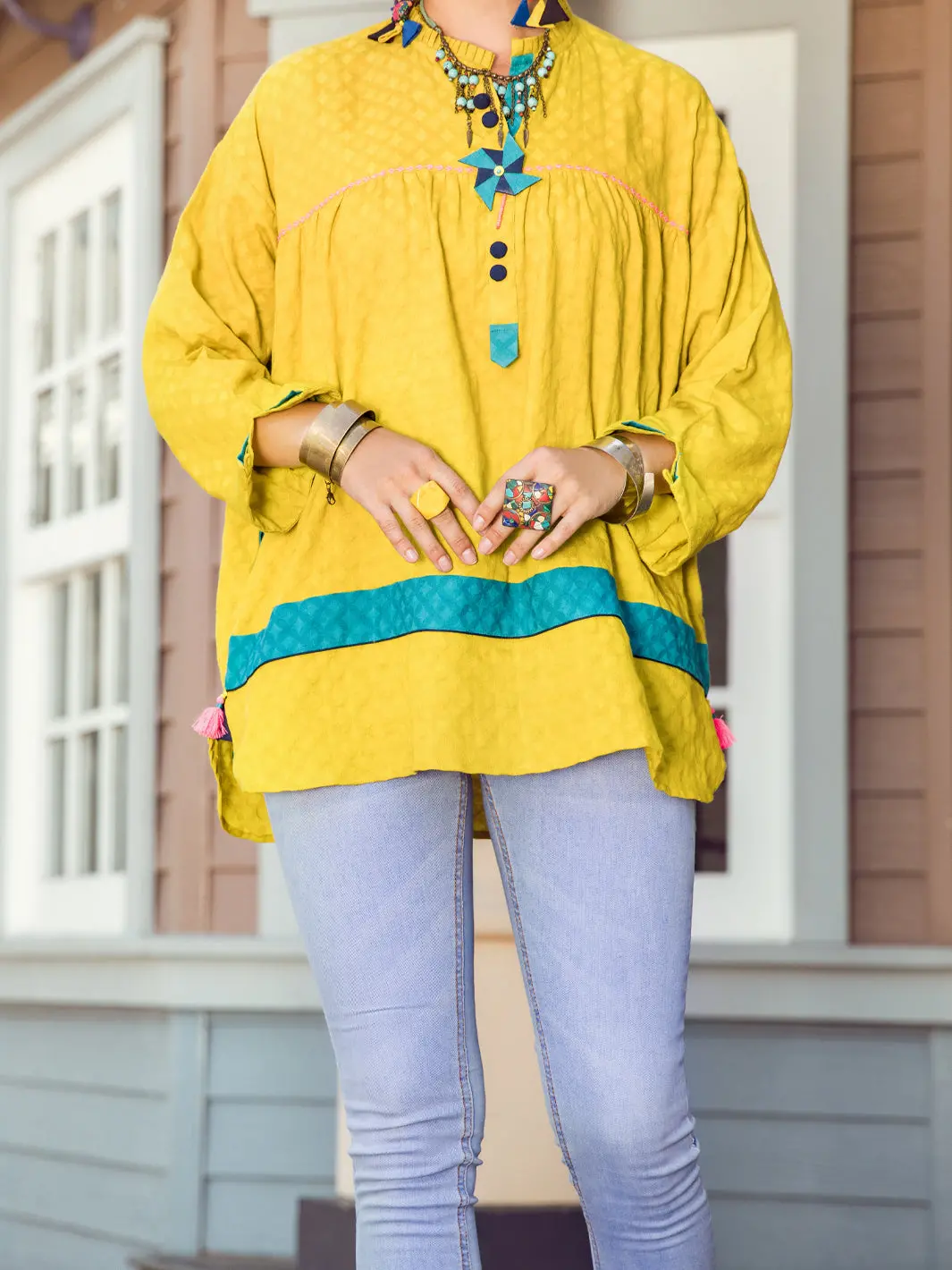 Lime Dobby Tunic - Alp-Lk-1364 1