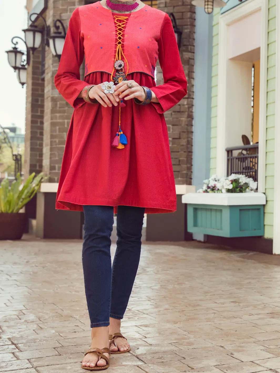 Maroon Dobby Tunic - Alp-Lk-1367 1