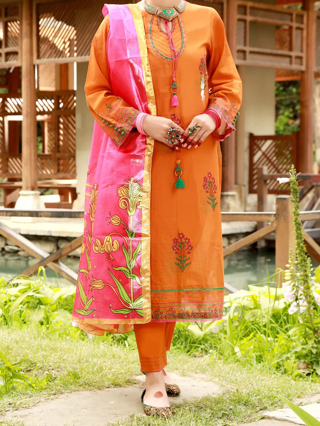 Mustard Lawn 3Pc Unstitched - Alp-3Ps-1382 1