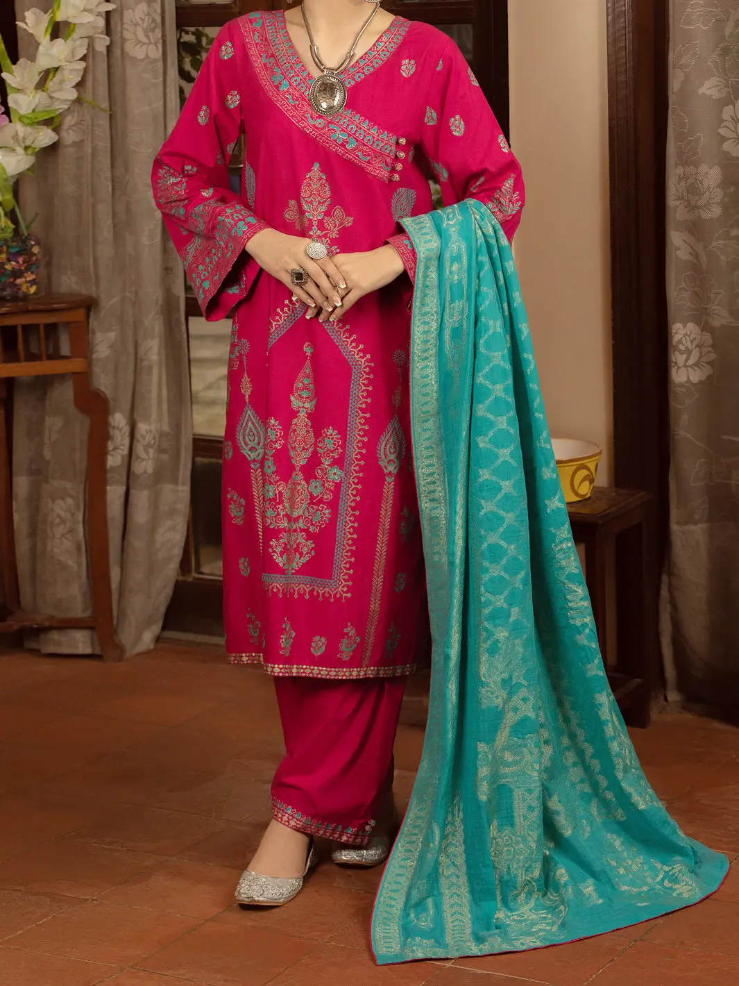 Pink 3Pc Stitched - Alp-3Ps-1429 1