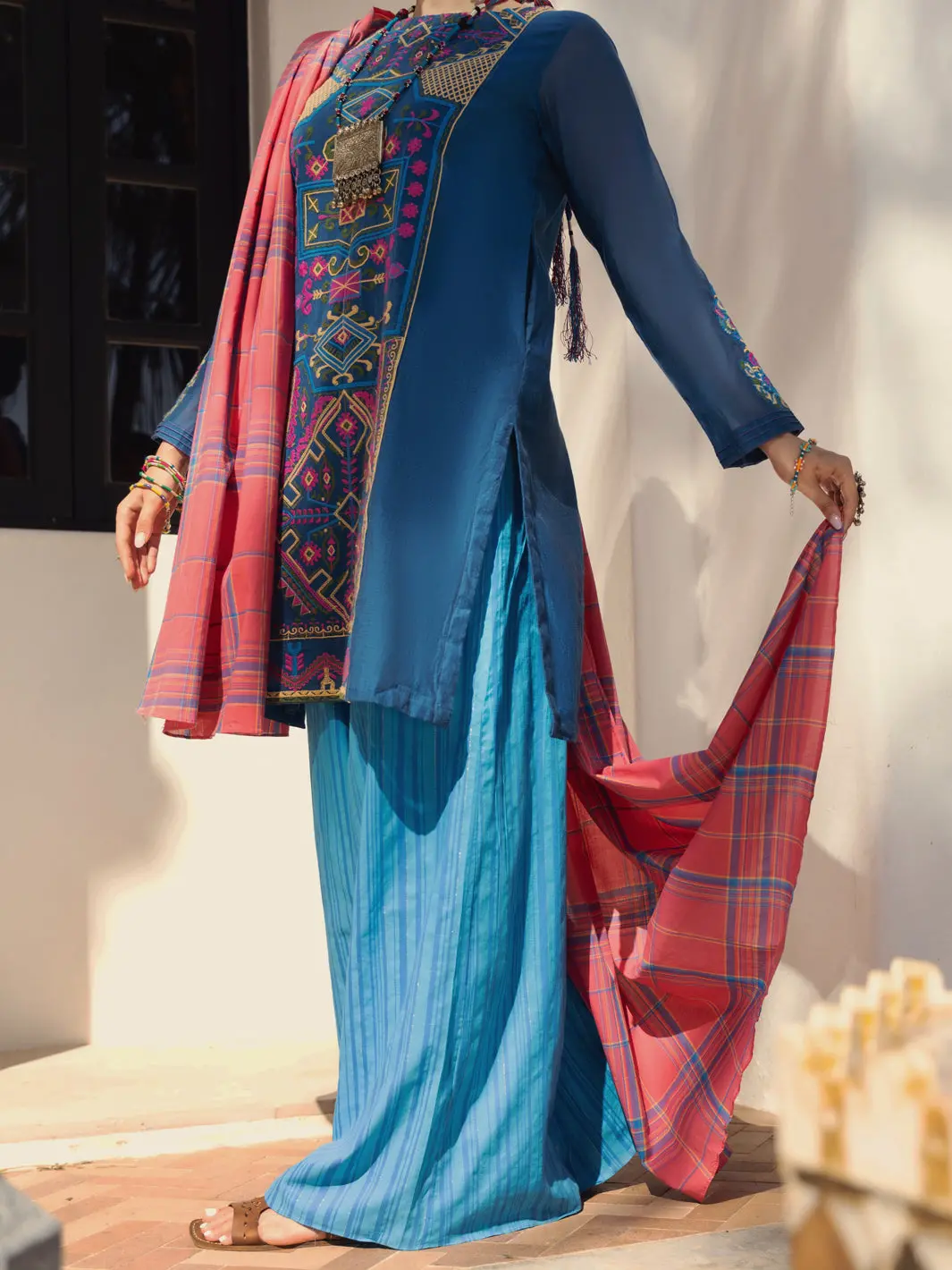 Blue 3Pc Stitched - Alp-3Ps-1440 1