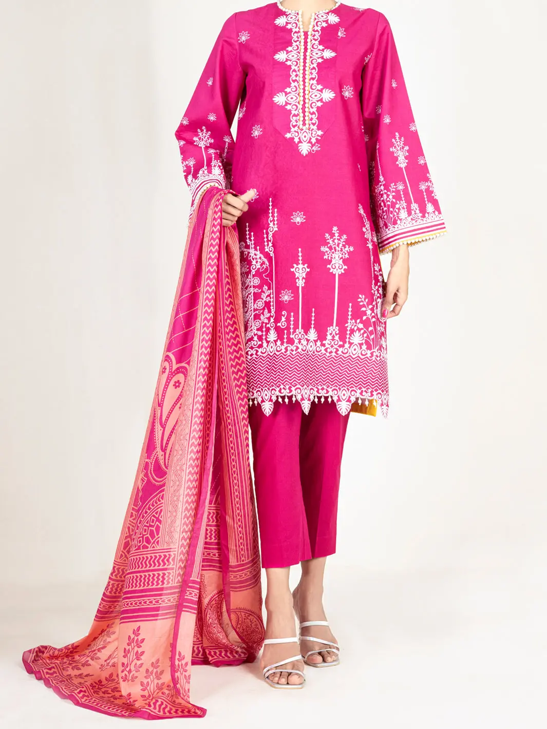 Pink Lawn 2Pc Unstitched - Alp-2Ps-1451B 1