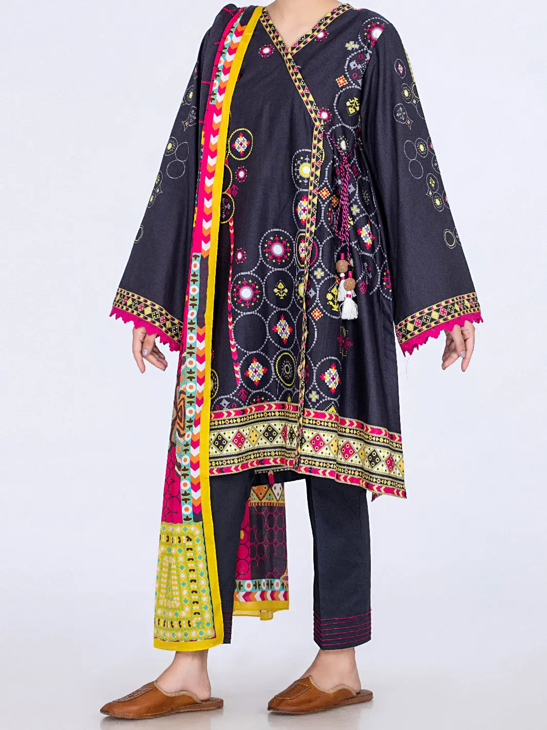 Black Lawn 2Pc Unstitched - Alp-2Ps-1454A 1