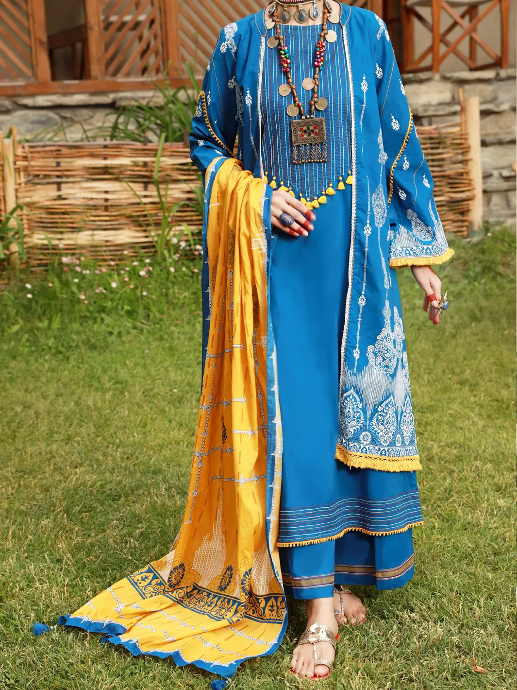 Blue Lawn 3Pc Unstitched - Alp-3Ps-1476 1