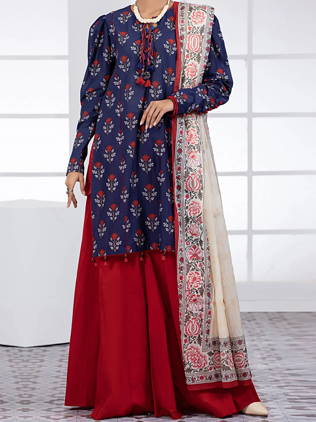 Blue Lawn 3Pc Unstitched - Alp-3Ps-1484 1