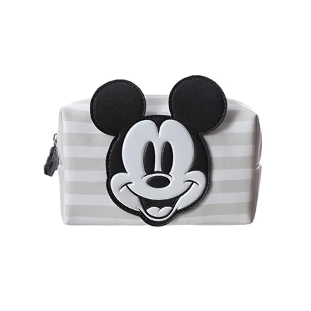 Mickey Mouse Collection Square Stripe Cosmetic Bag (Grey) 1