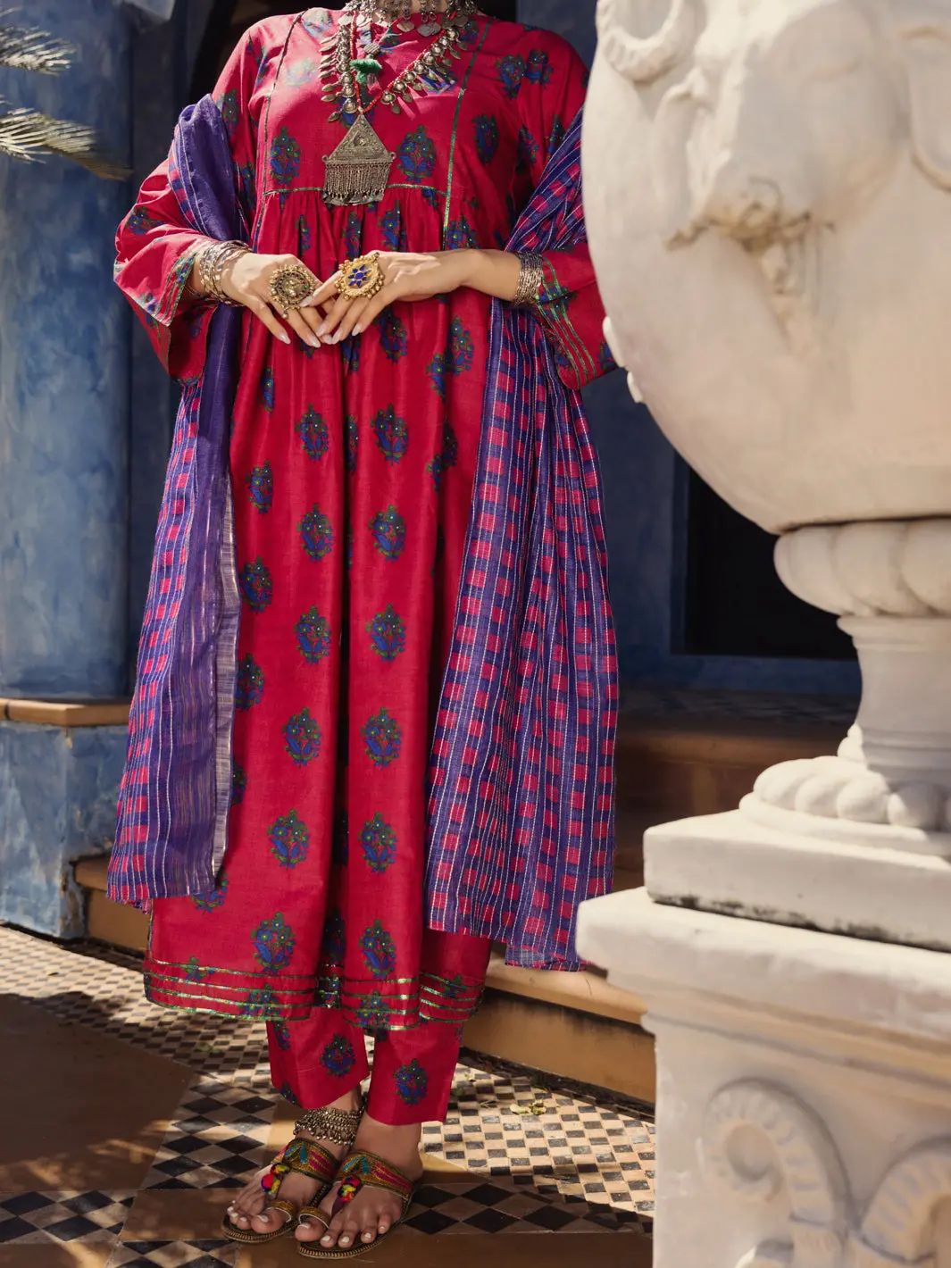 Fuchsia Lawn 3Pc Unstitched - Alp-3Ps-1501 1