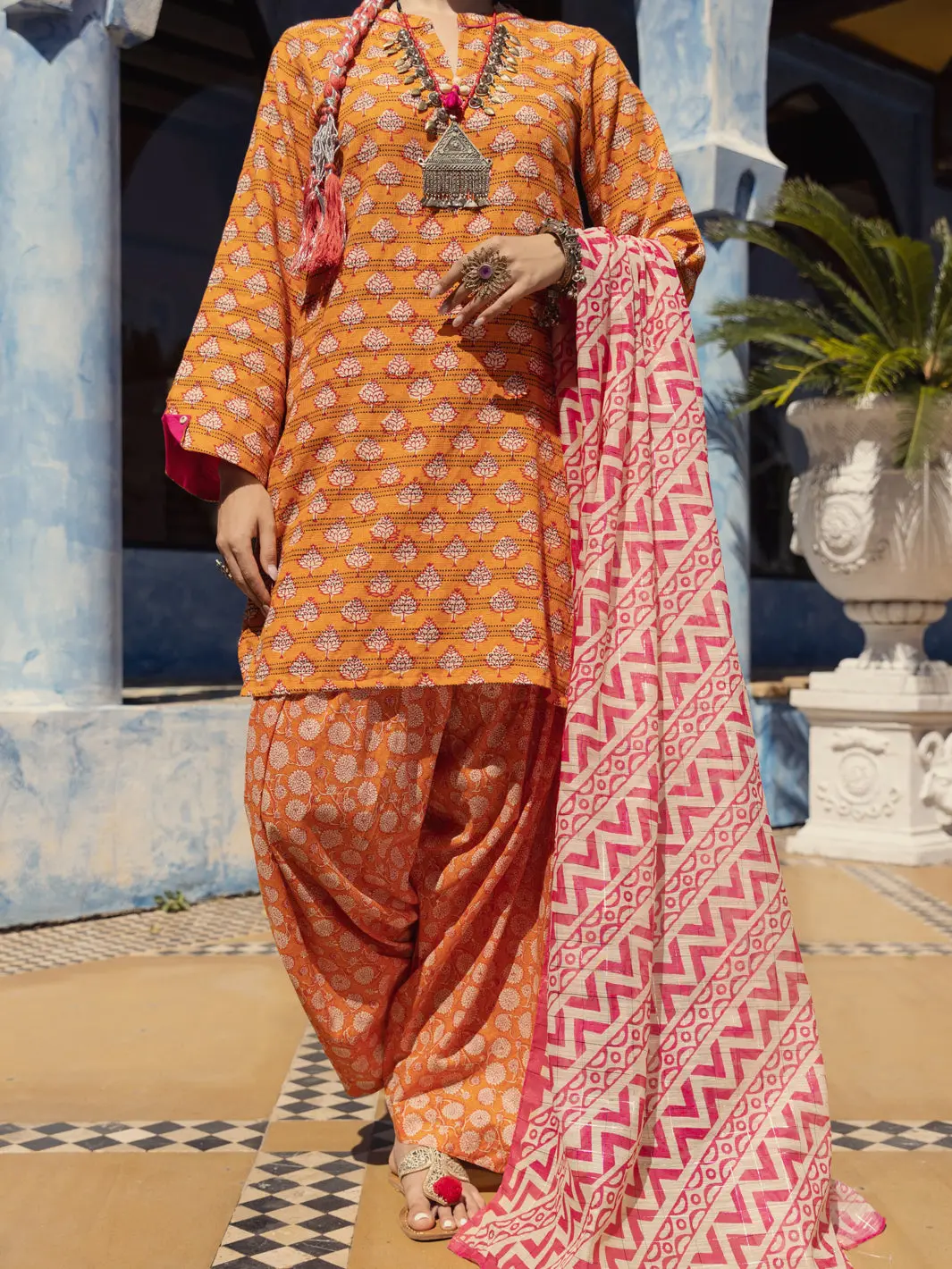 Orange 3Pc Stitched - Alp-3Ps-1504 1