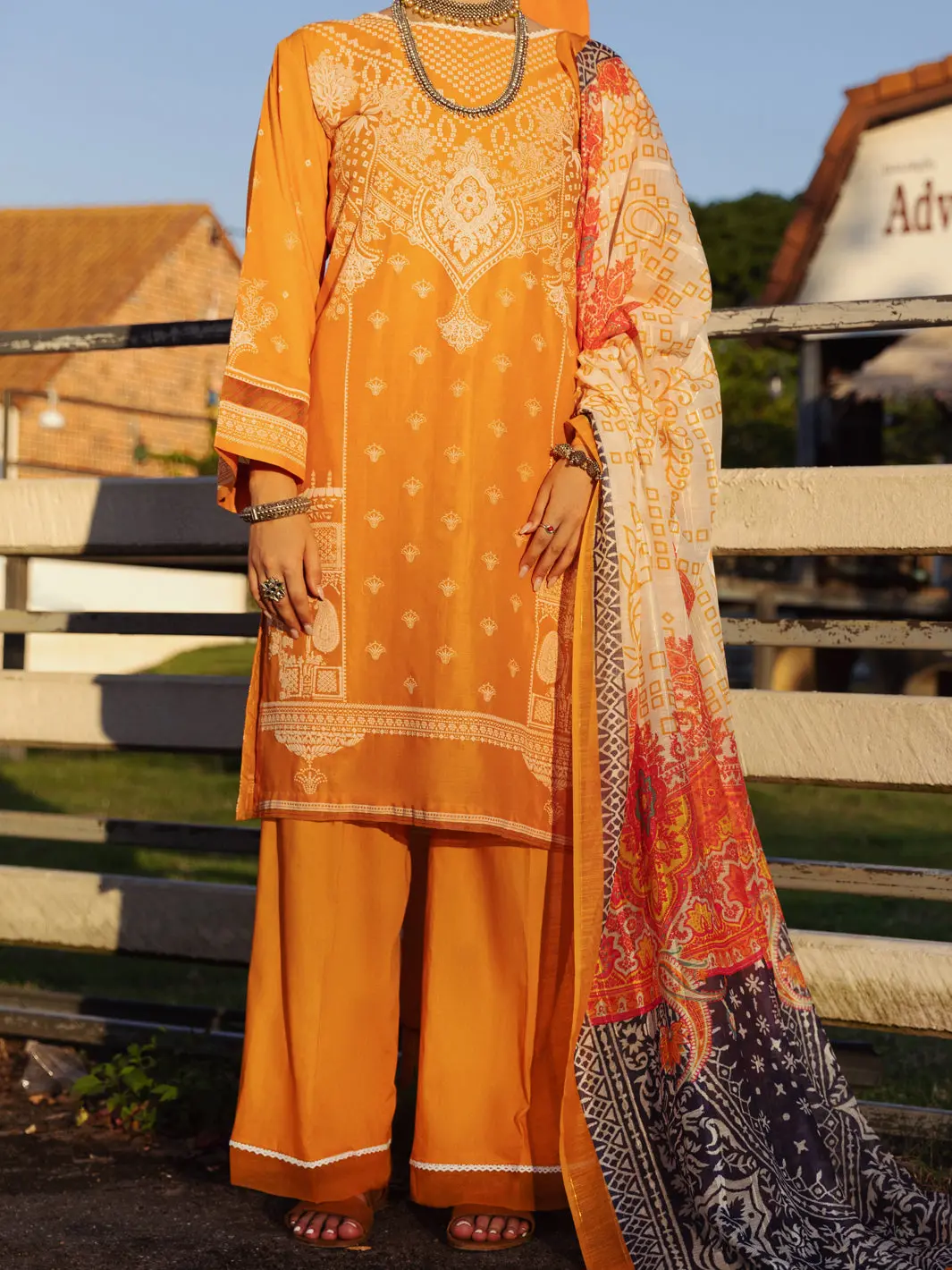 Mustard 3Pc Unstitched - Alp-3Ps-1513 1