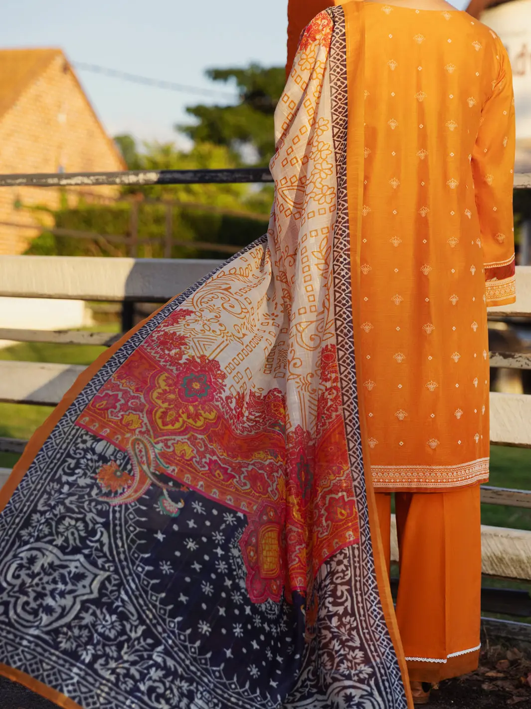 Mustard 3Pc Unstitched - Alp-3Ps-1513 2