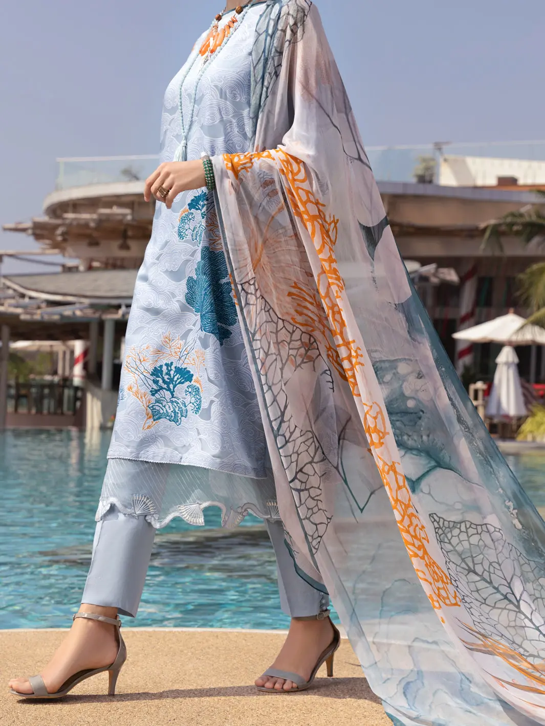 Ice Blue 3Pc Stitched - Alp-3Ps-1514 1