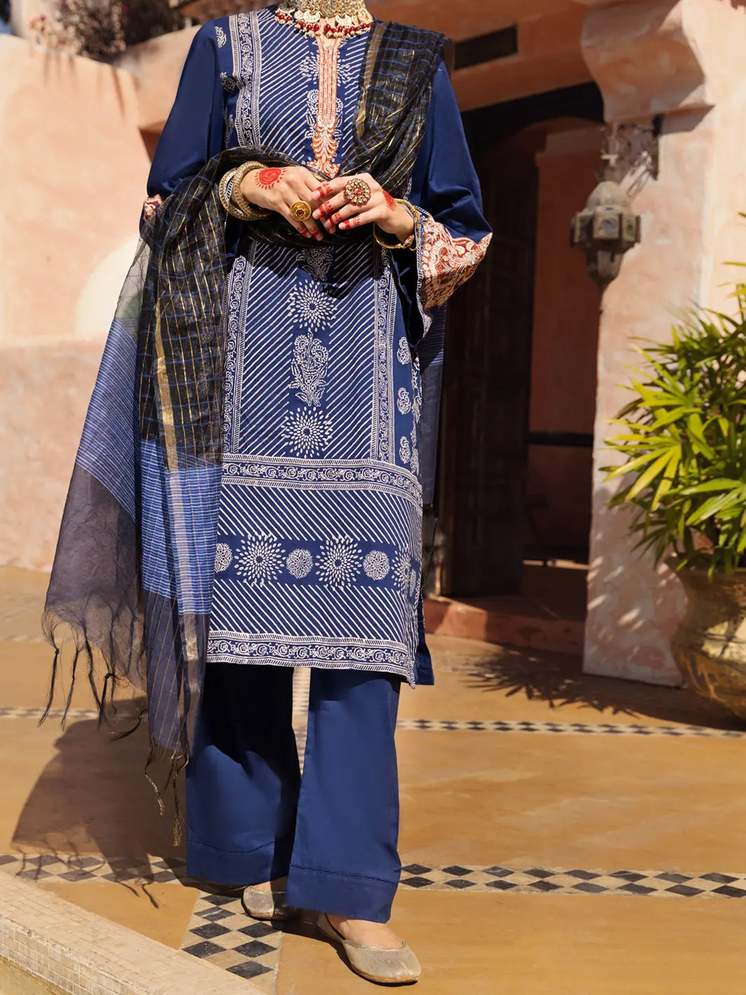 Blue 3Pc Stitched - Alp-3Ps-1523 1