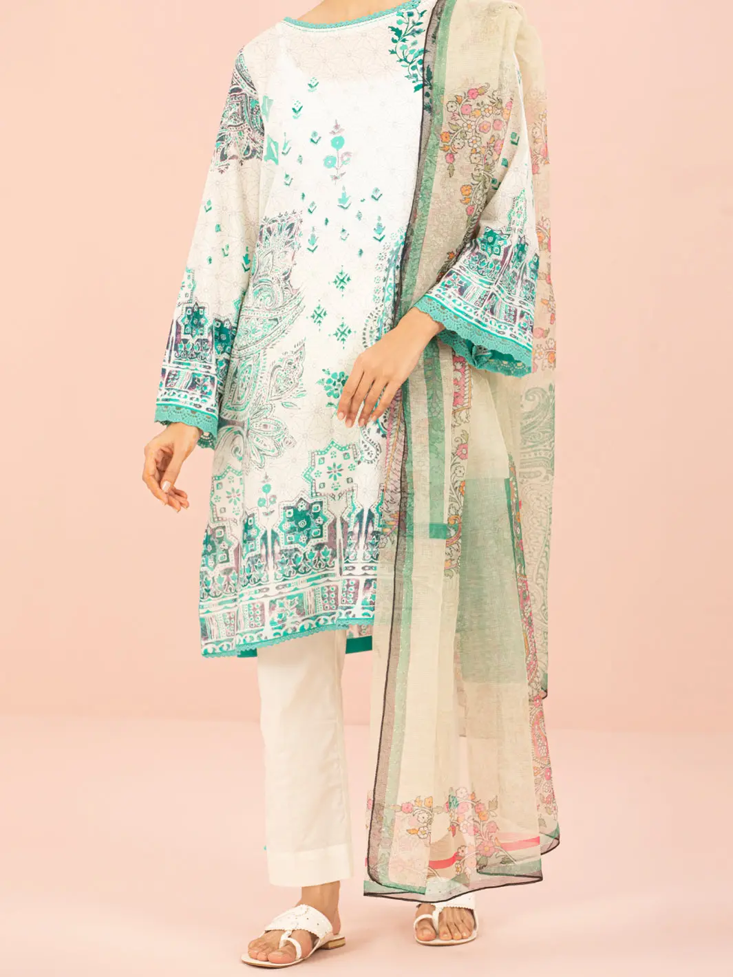 Sage Green 3Pc Unstitched - Alp-3Ps-1544 1