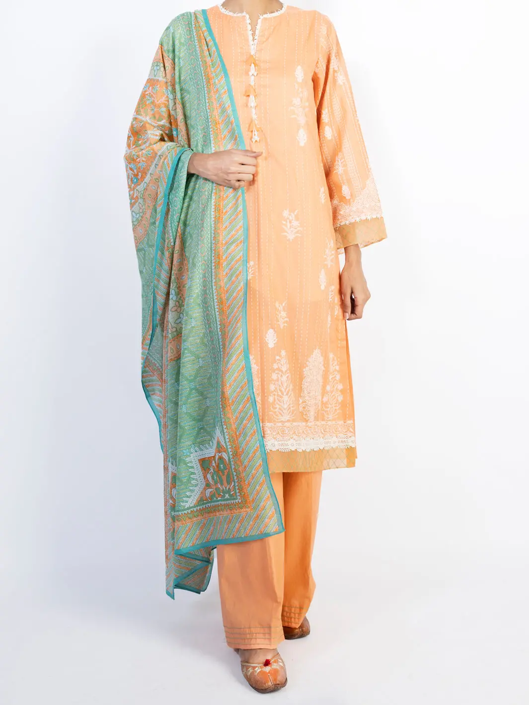 Peach 3Pc Unstitched - Alp-3Ps-1546 1
