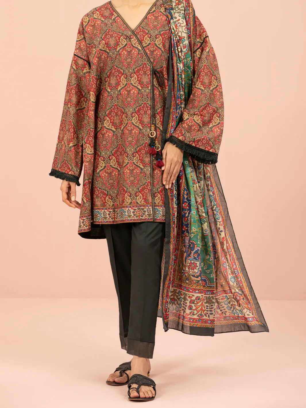 Maroon 2Pc Unstitched - Alp-2Ps-1556 1