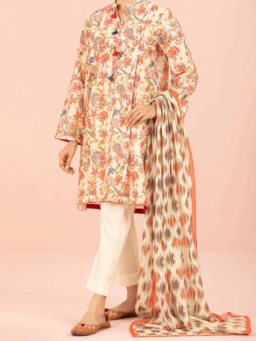 Multicolor Lawn 2Pc Unstitched - Alp-2Ps-1557 1