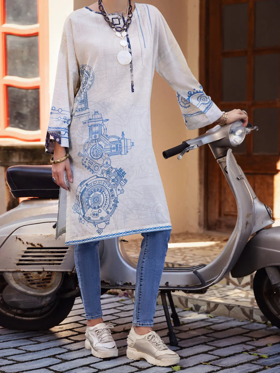Beige Kurti - Alp-Lk-1566 1