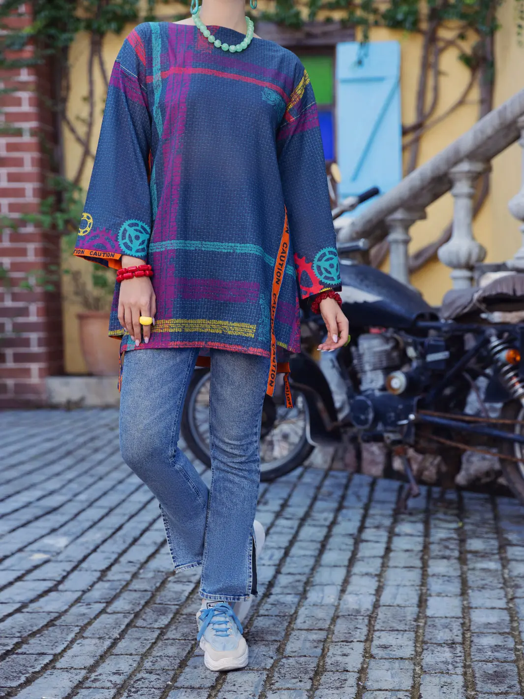 Teal Kurti - Alp-Lk-1567 1