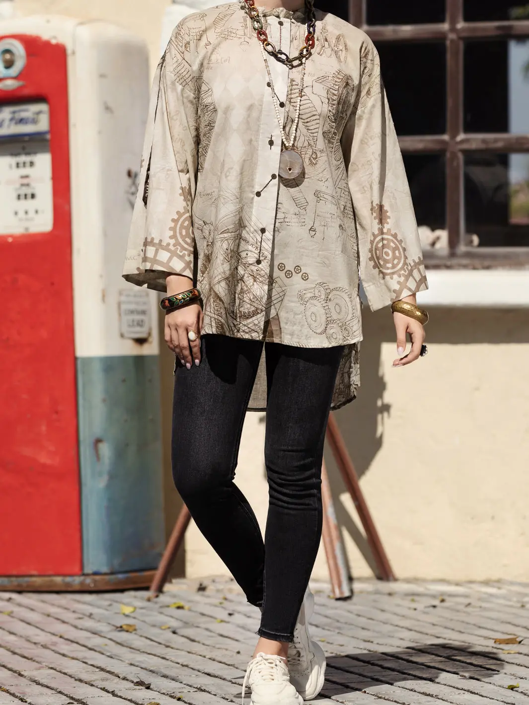 Beige Kurti - Alp-Lk-1569 1