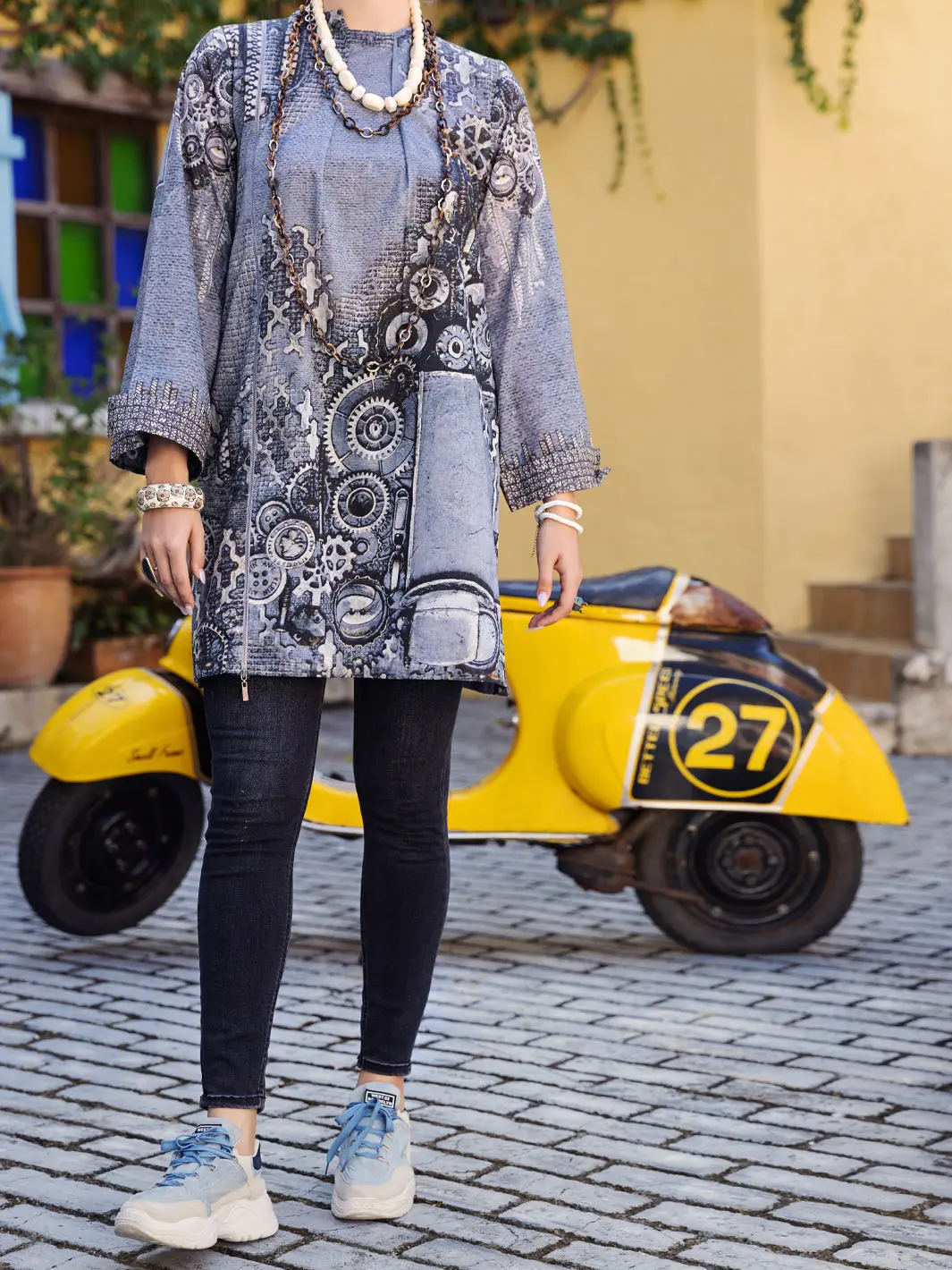 Grey Kurti - Alp-Lk-1570 1