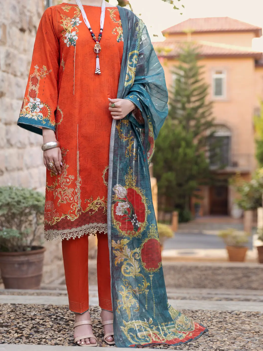 Orange 3Pc Stitched - Alp-3Ps-1572 1