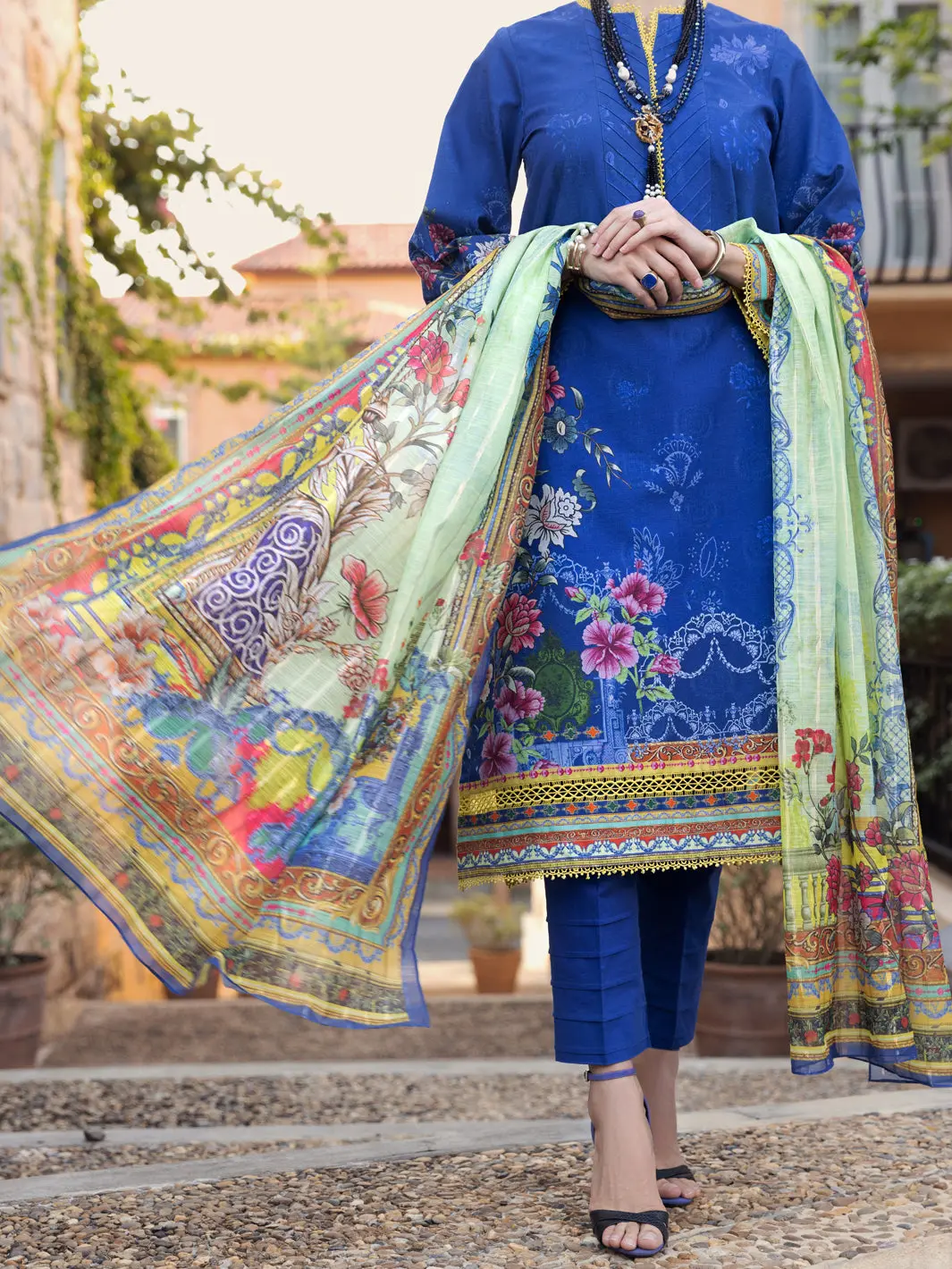 Blue 3Pc Stitched - Alp-3Ps-1573 1