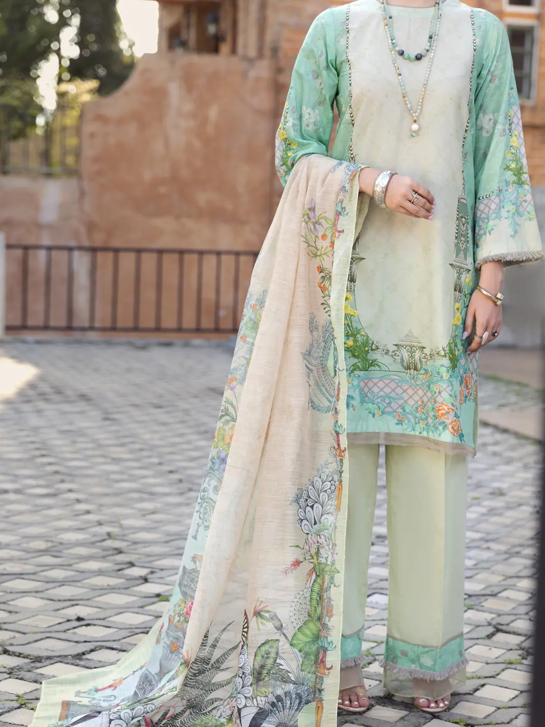 Sage Green 3Pc Unstitched - Alp-3Ps-1578 1