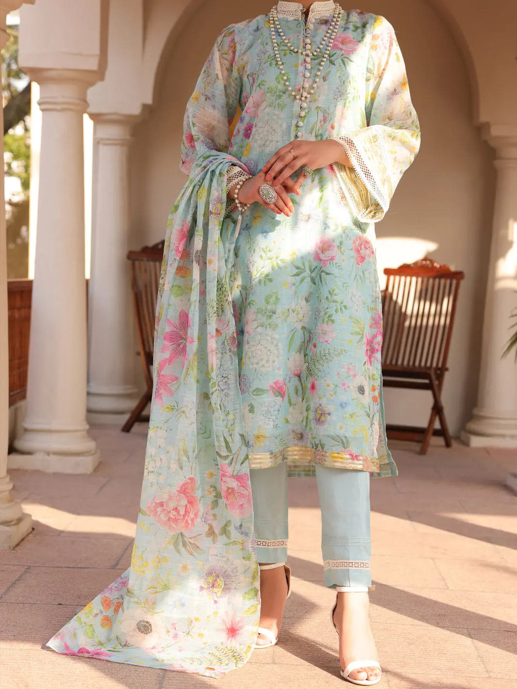 Sage Green 3Pc Unstitched - Alp-3Ps-1614 1