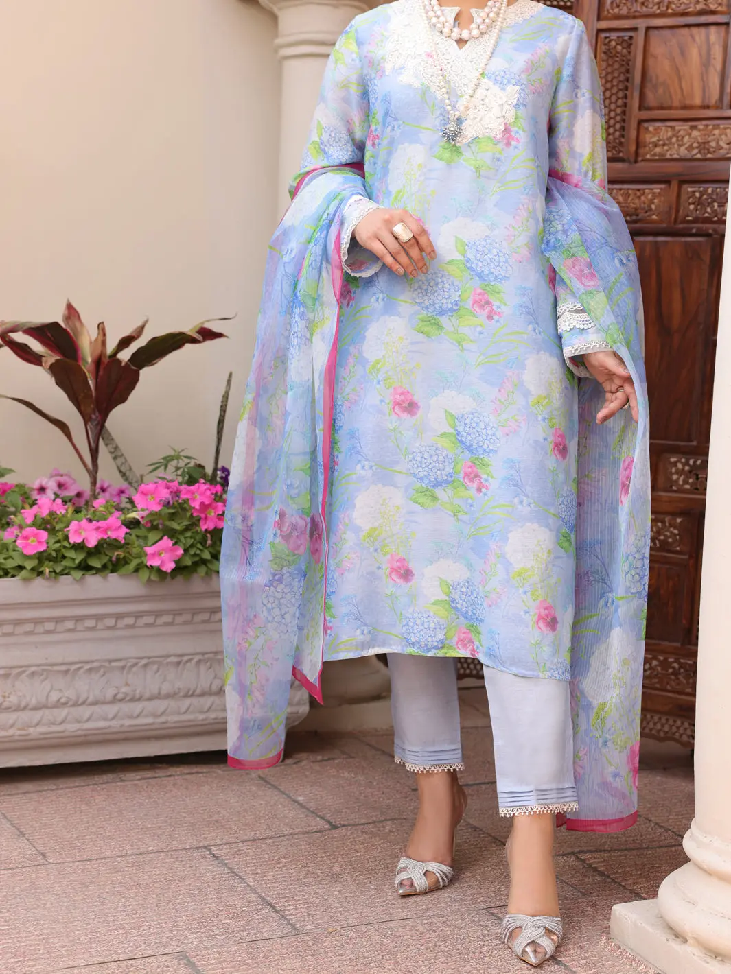 Sky Blue 3Pc Unstitched - Alp-3Ps-1615 1