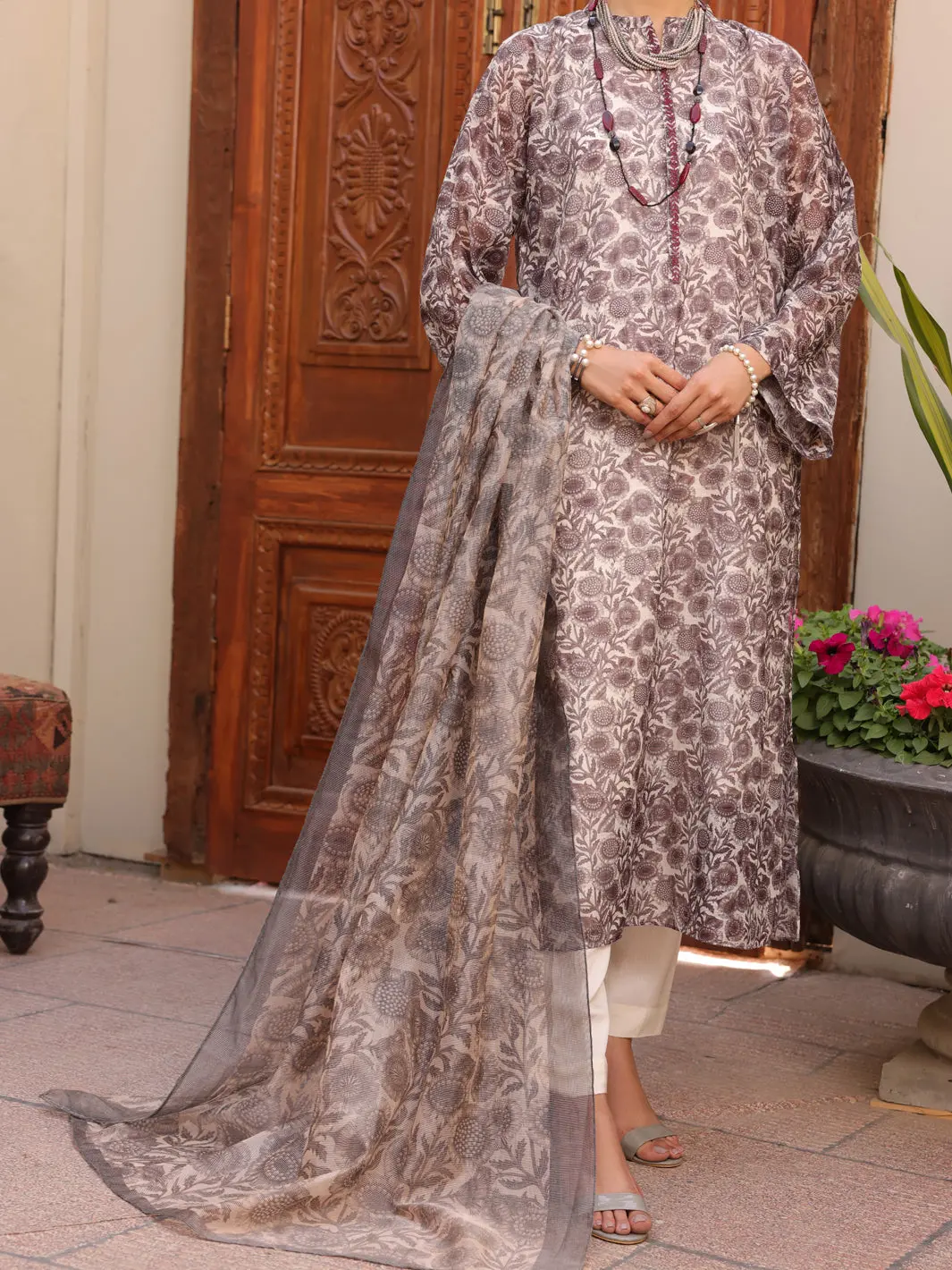 Grey 3Pc Stitched - Alp-3Ps-1616 1