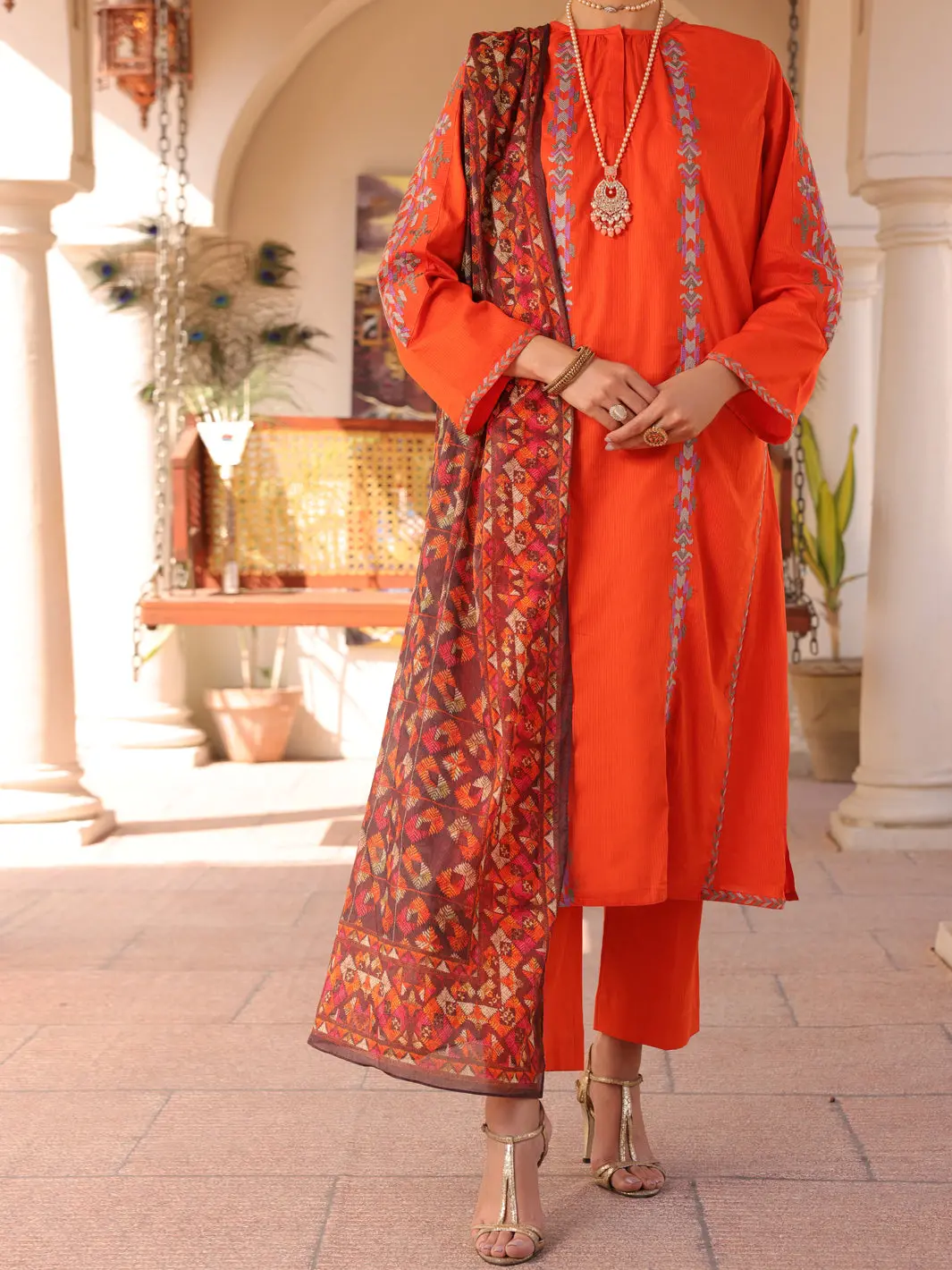 Orange 3Pc Stitched - Alp-3Ps-1672 1