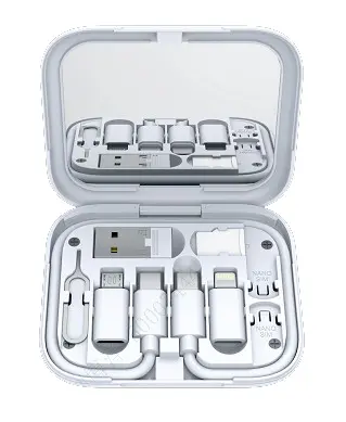 Multi-Type Charging Cable Case (White) 1