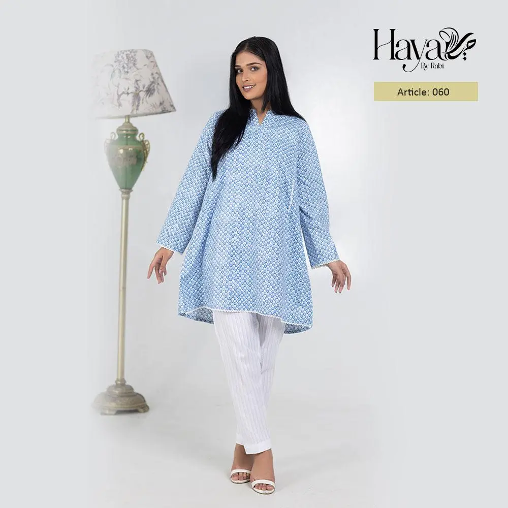 Blue Waves Kurti S.M.L 1