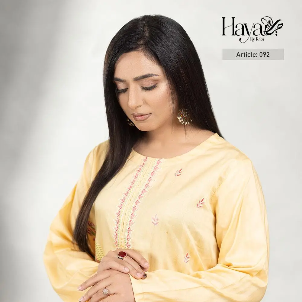 Mustard Kurti Pink Embroidery 1