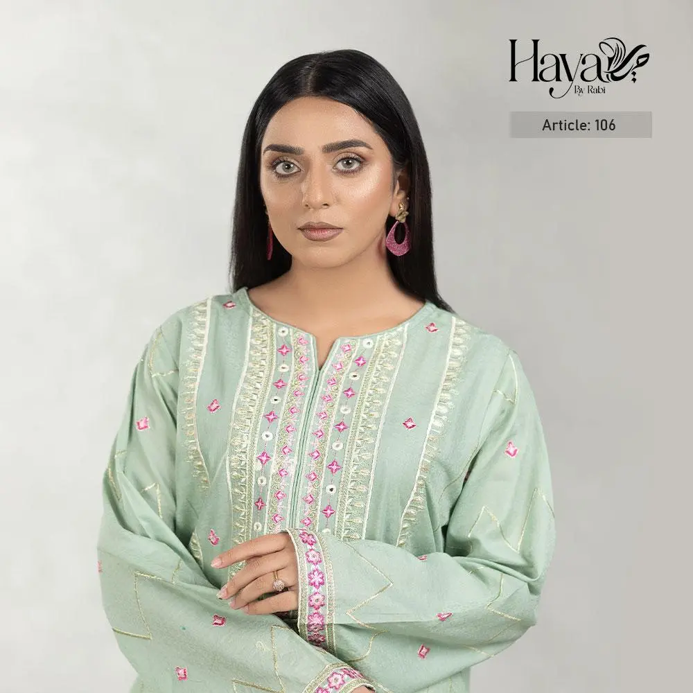 Green Kurti Pink Golden Embroidery 1