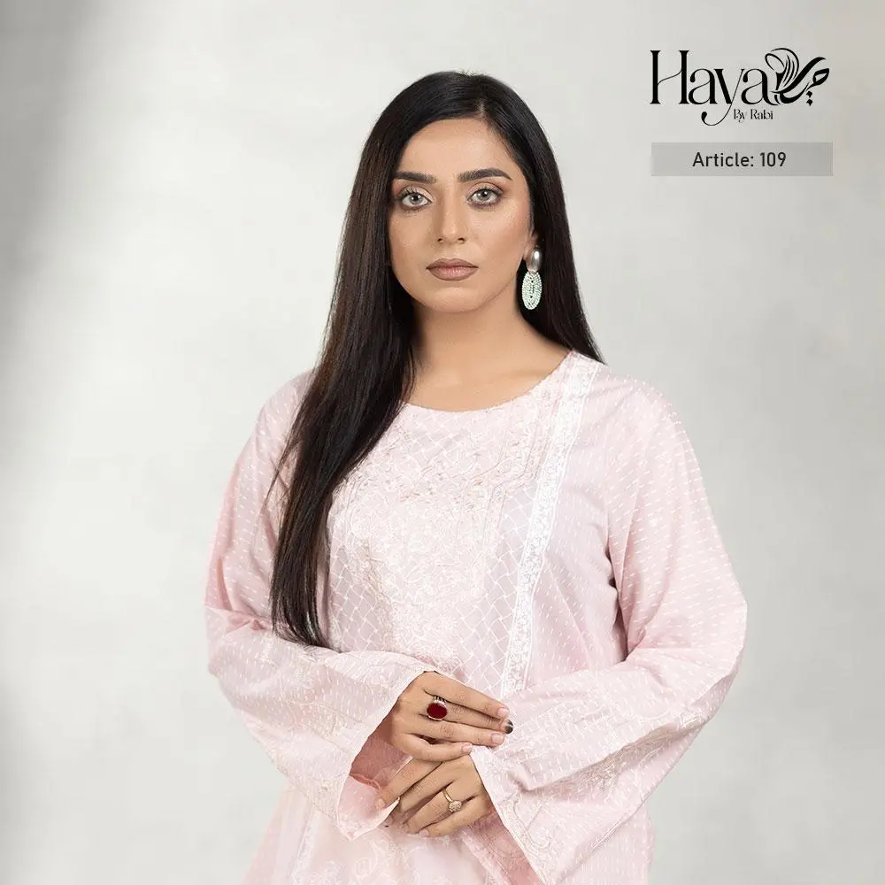 Pink Printed Kurti With Embroidery 1