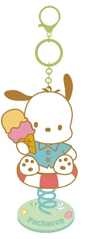 Sanrio Characters Summer Beach Shaker Keychain(Pochacco) 1