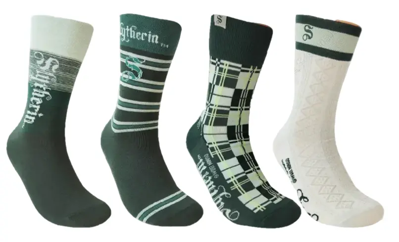 Harry Potter 4 Pairs Crew Socks In Box(Slytherin) 1