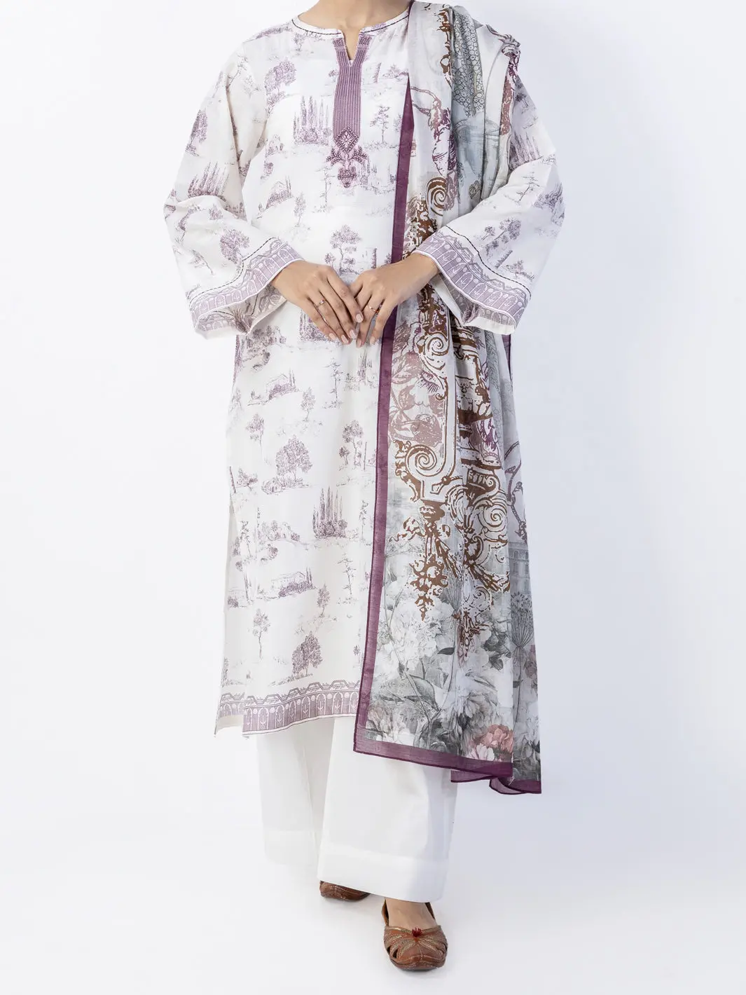 Ivory Lawn 3Pc Unstitched - Alp-3Ps-1722 1