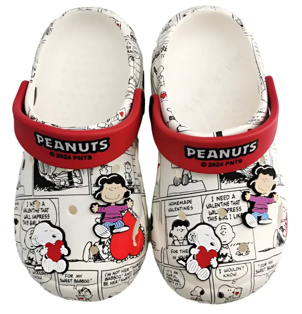(29-30) Snoopy Collection Kids' All Over Print Clogs 1