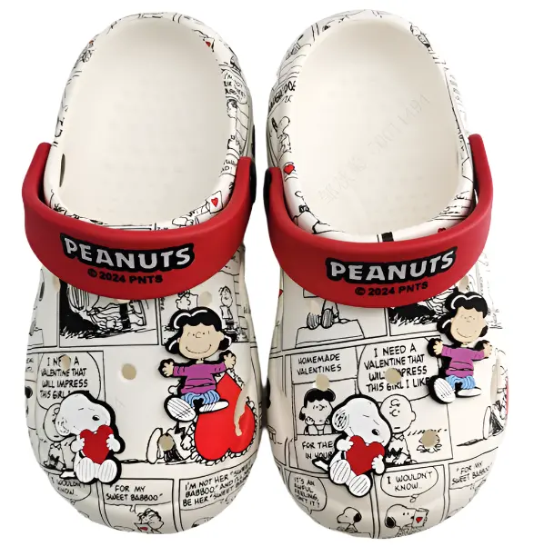 (27-28) Snoopy Collection Kids' All Over Print Clogs 1