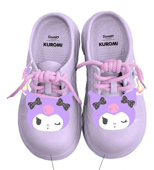 (39-40) Kuromi Lace Up Clogs 1
