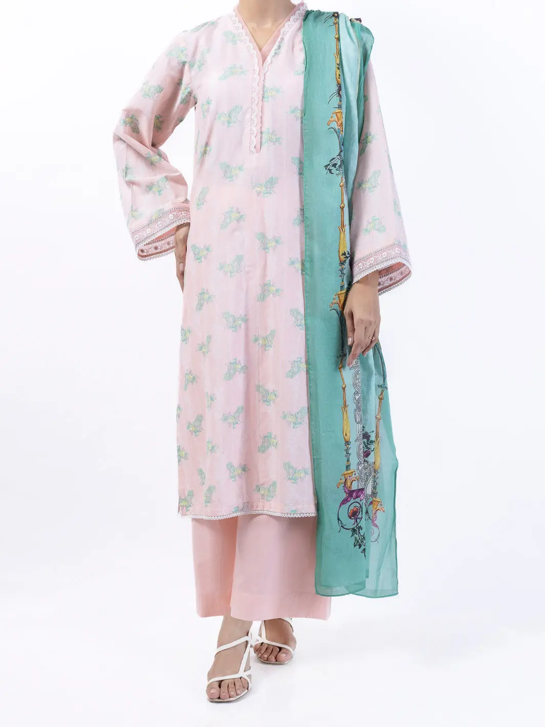 Pink Lawn 3Pc Unstitched - Alp-3Ps-1725 1