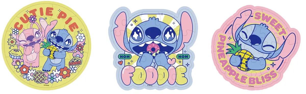 Disney Stitch Dinner Party Collection Figure Soft-Magnet Puzzle (3 Assorted Models) (Pdq) 1
