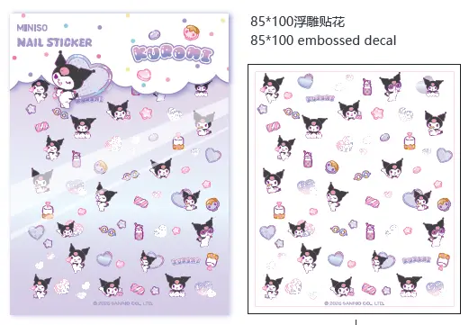 Kuromi Nail Decals 1