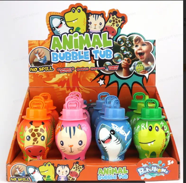 No-Spill Bubble Bottle (4 Assorted Models) (Pdq)(Animal) 2